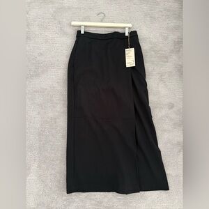 Muji Black Pencil Midi Skirt NWT